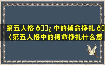 第五人格 🌿 中的搏命挣扎 🐺 （第五人格中的搏命挣扎什么意思）